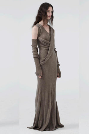 Cashmere Dress Walnut