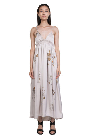 Chinese Medicine Print Camisole Volume Maxi Dress