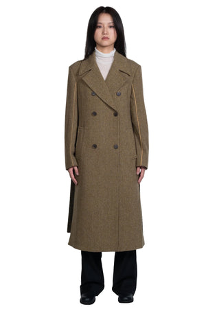 Andersson Bell Chloe Herringbone Back Pleats Coat