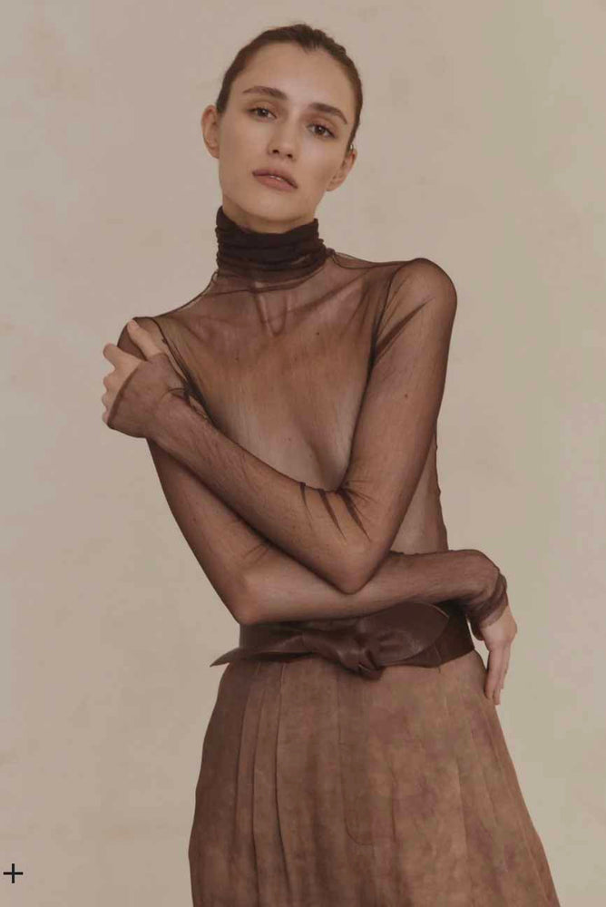 Cisne Tulle Top Cranberry