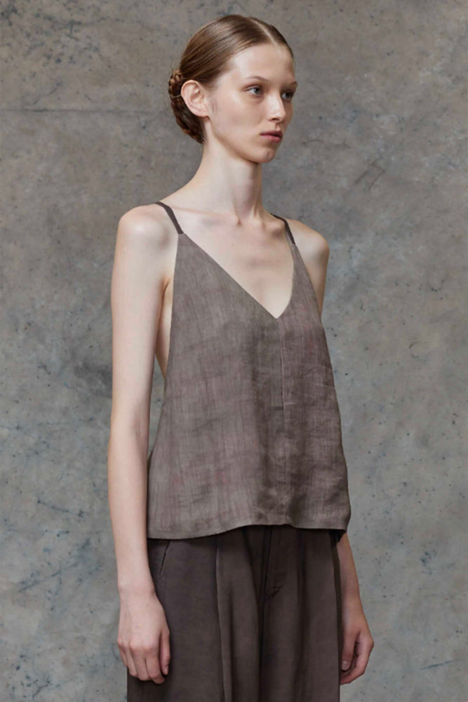 Cropped Halter Top Grey