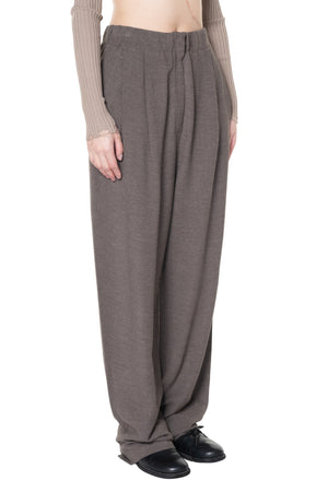 Dark Taupe Pleated Trousers