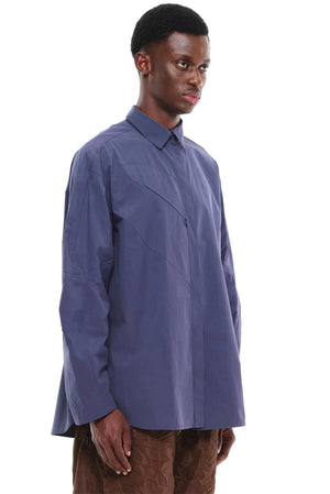 Dart Poplin Shirt Blue