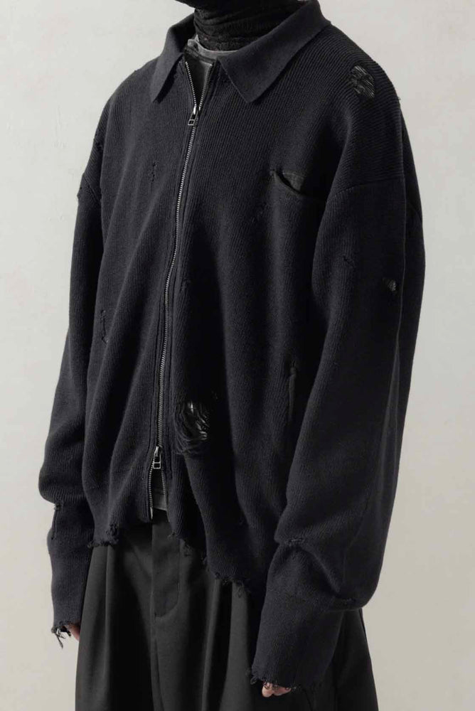 Destroyed Knit Black