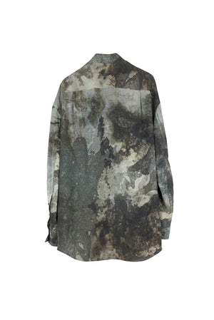 Ziggy Chen Digital Print Asymmetric Collar Shirt