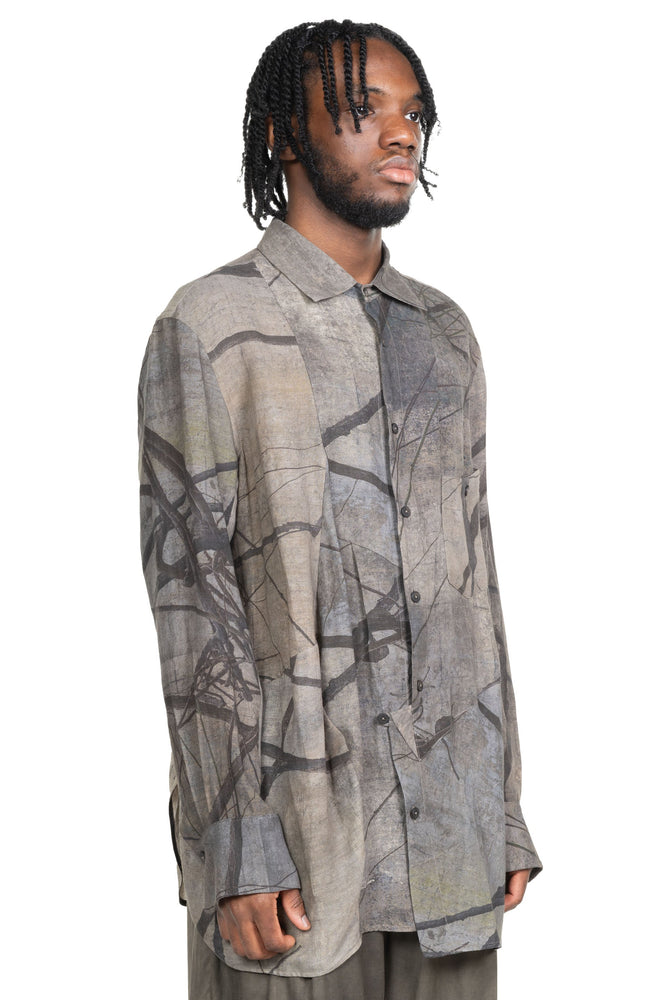 Digital Print Asymmetric Shirt