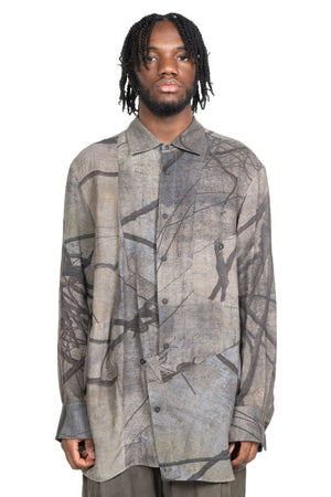 Digital Print Asymmetric Shirt