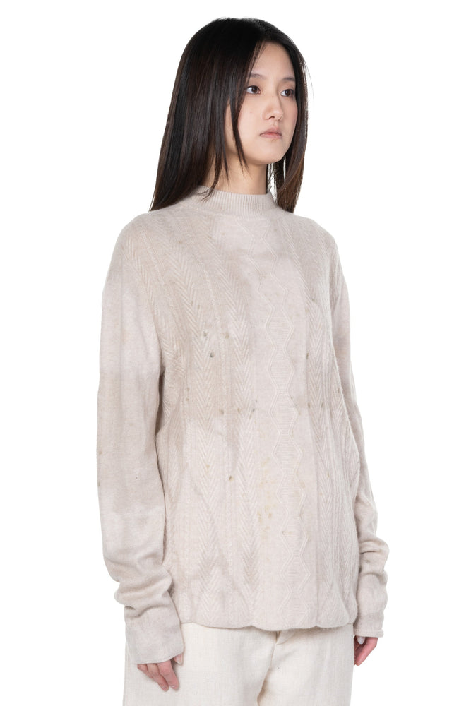 Dyed Cable Knit Sweater