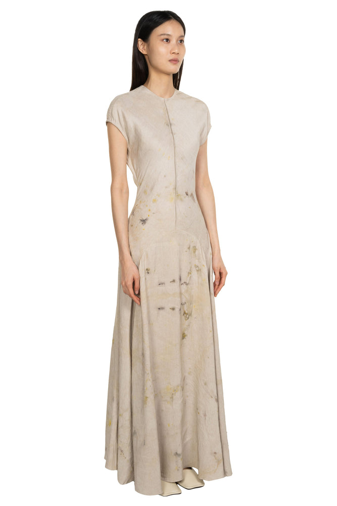 Dyed Linen and Silk Dress