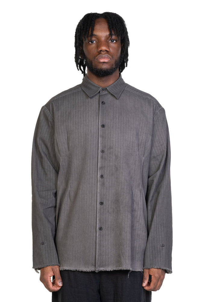 Dyed Linen Shirt Grey