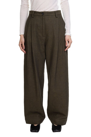 Extra Long Straight Trousers Green