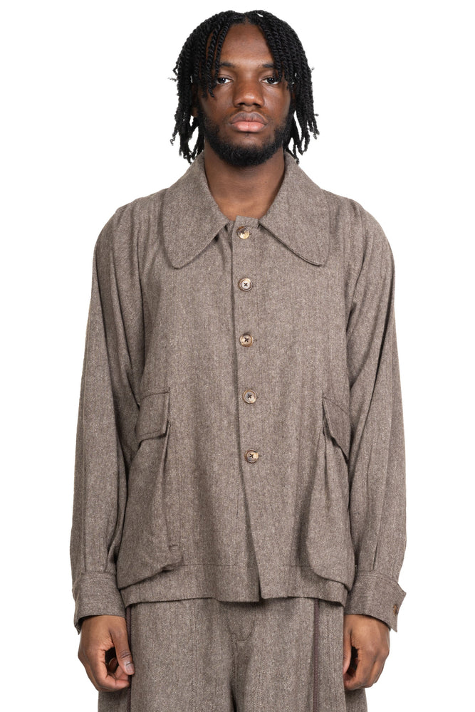 Farmer Jacket Antique Herringbone Wool