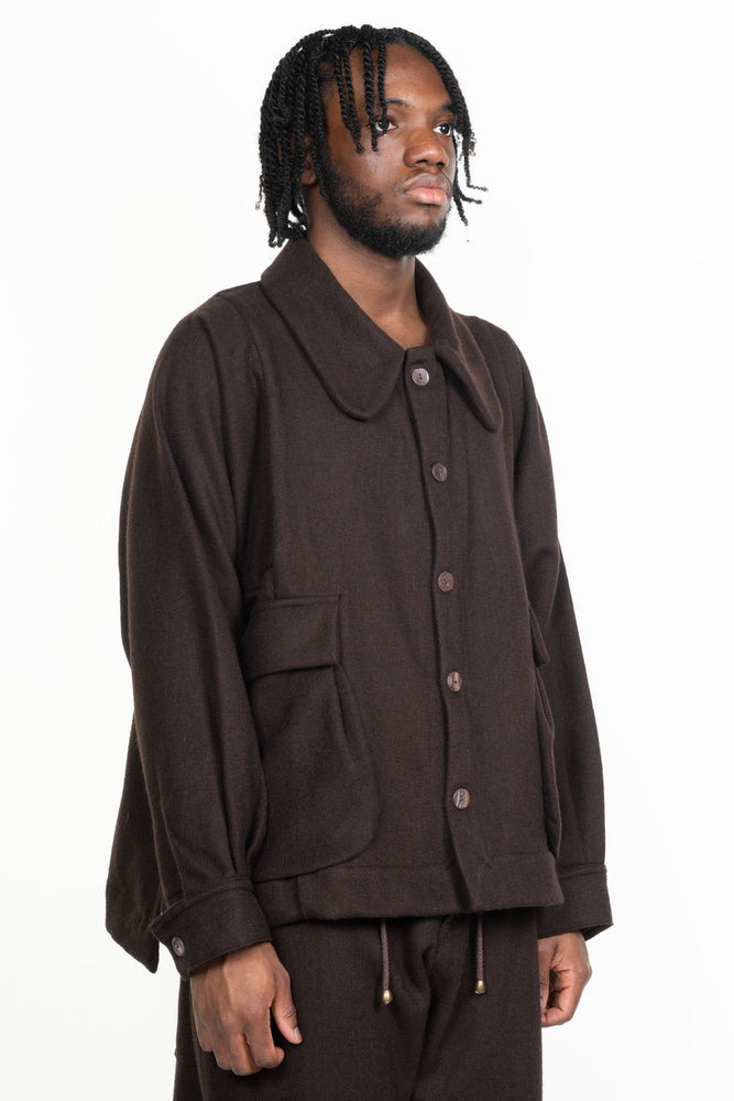 Farmer Jacket Naturally Dyed Boiled Wool