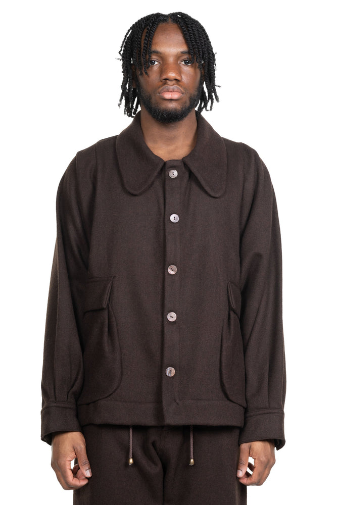 Farmer Jacket Naturally Dyed Boiled Wool