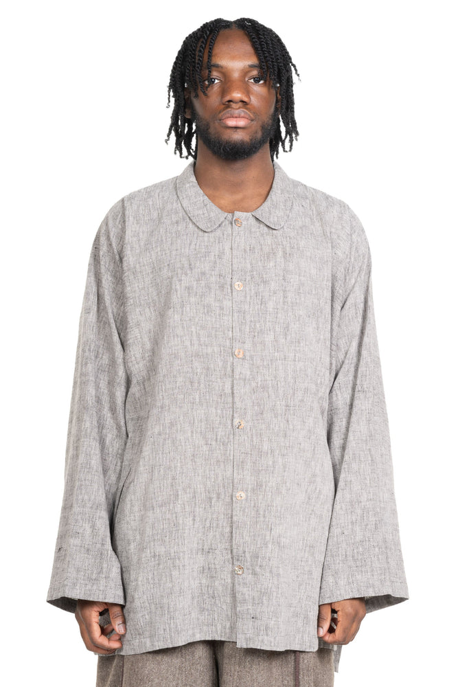 Farmer Shirt Handwoven Grey Melange