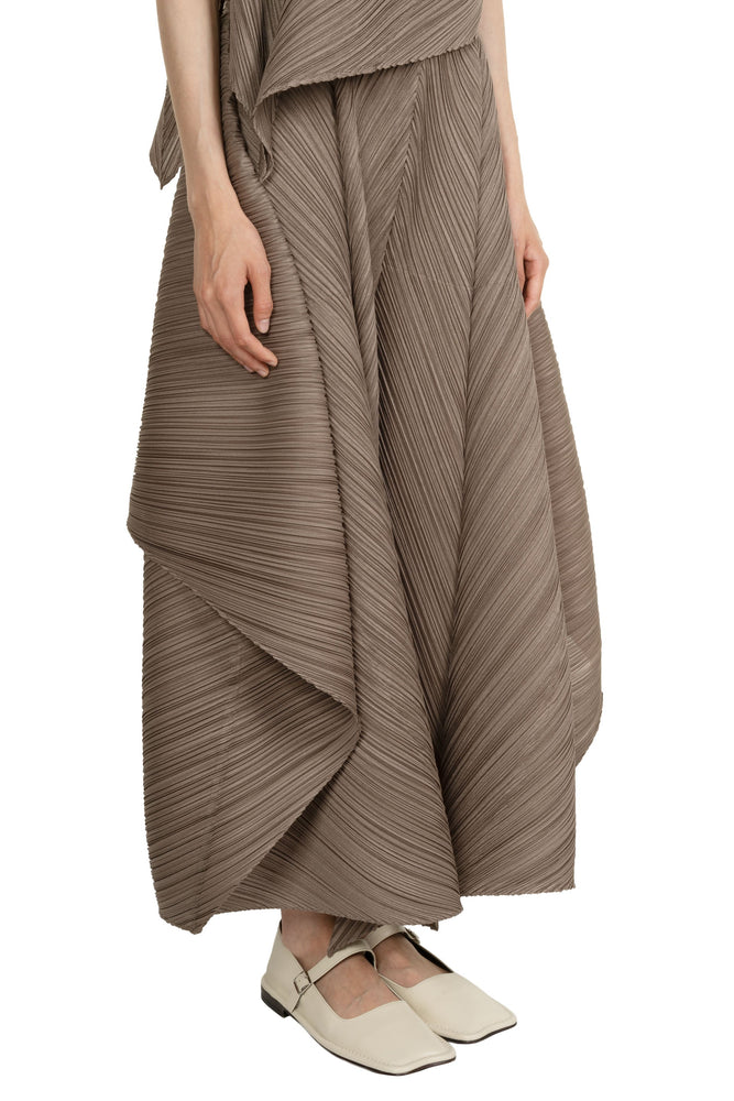 Flare Trousers Greyish Brown
