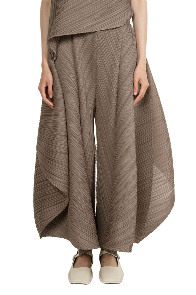 Flare Trousers Greyish Brown