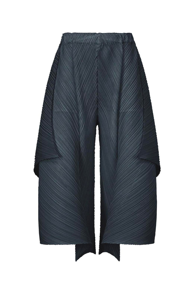 Flare Trousers Greyish Navy