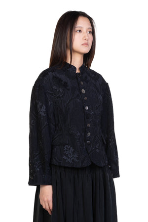 Floral Jacquard Ribbon Jacket