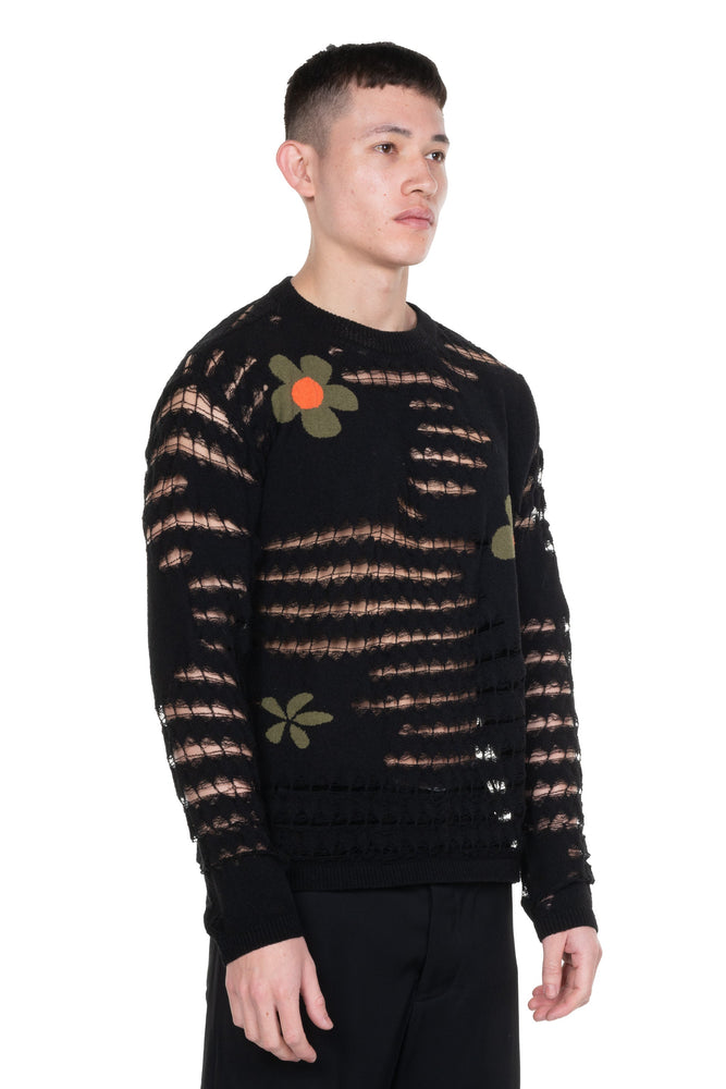 Flower Sheer Sweater