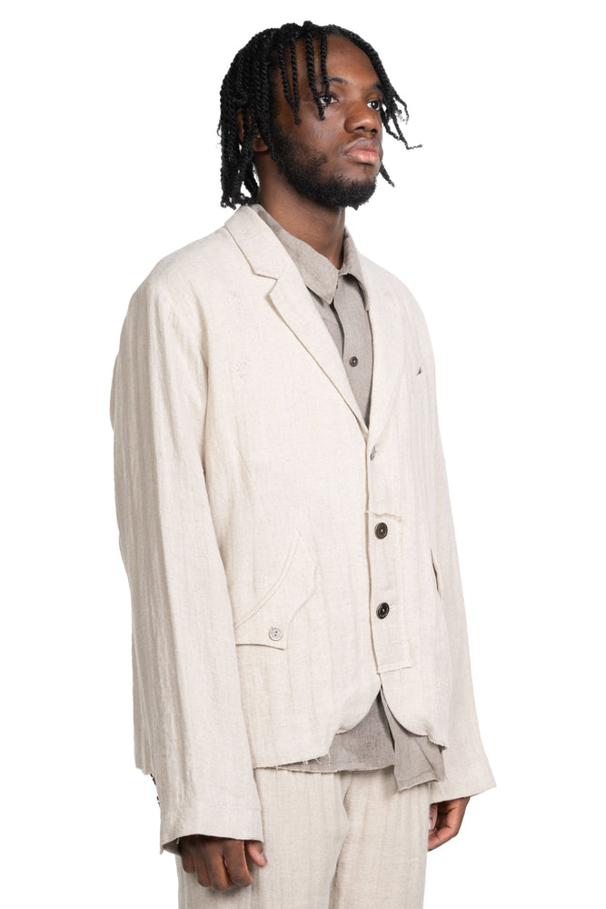 FM 0222 Blazer Frayed Beige