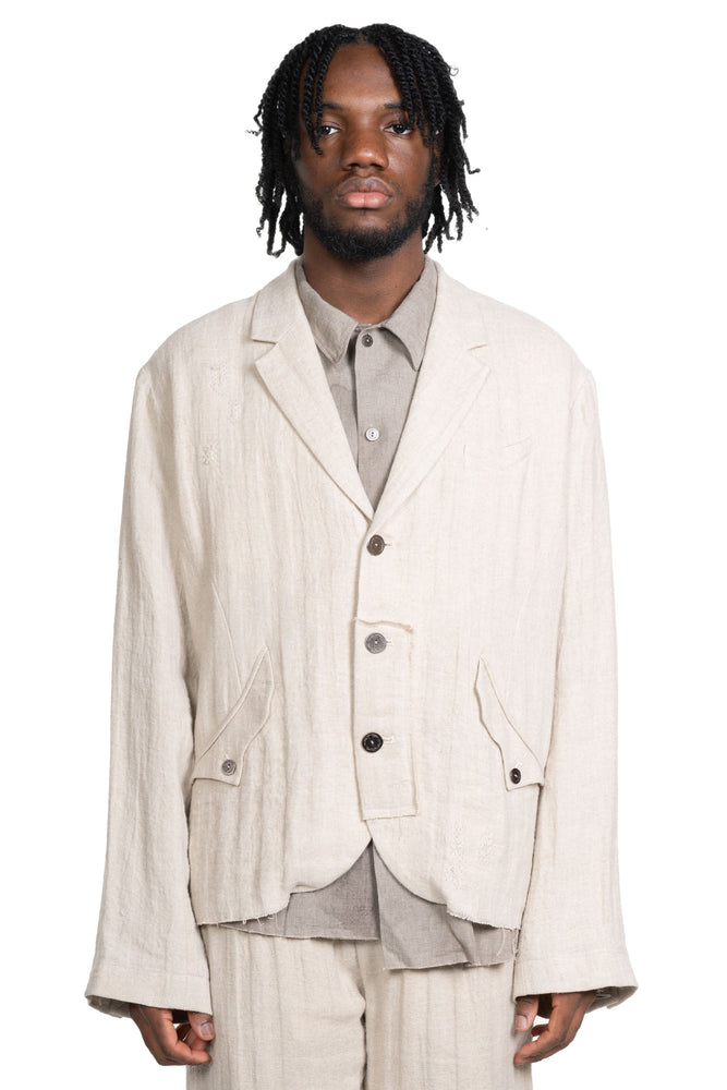 FM 0222 Blazer Frayed Beige