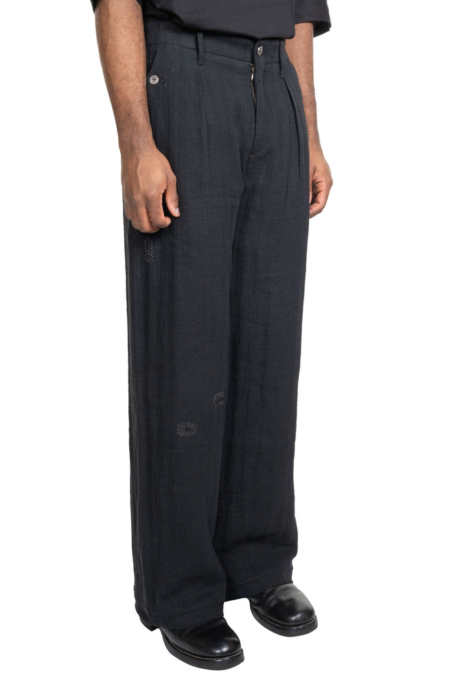 FM 0222 Pants Frayed Black