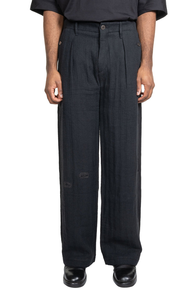 FM 0222 Pants Frayed Black