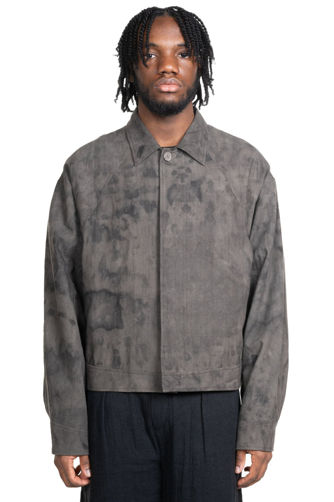FM E Cropped Jacket Natural Dyed Grey