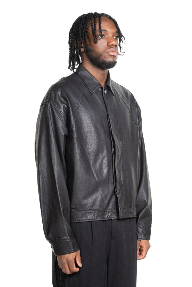 FM E Cropped Jacket Washed Lambskin