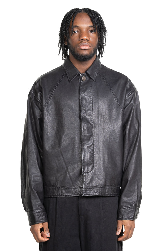 FM E Cropped Jacket Washed Lambskin