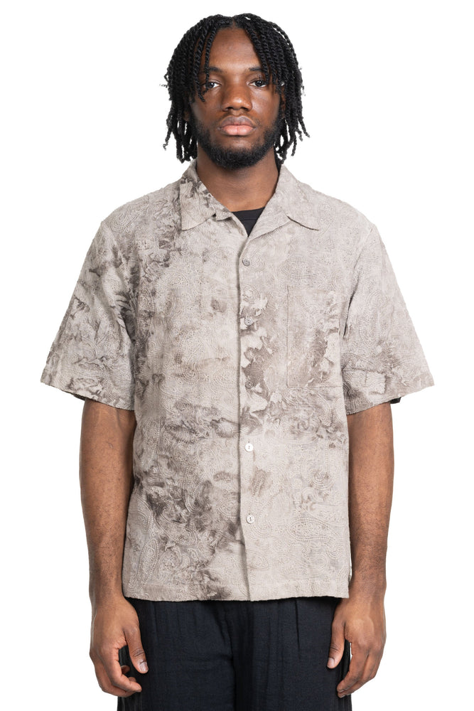 FM Frayed Shirt Natural Dyed Grey