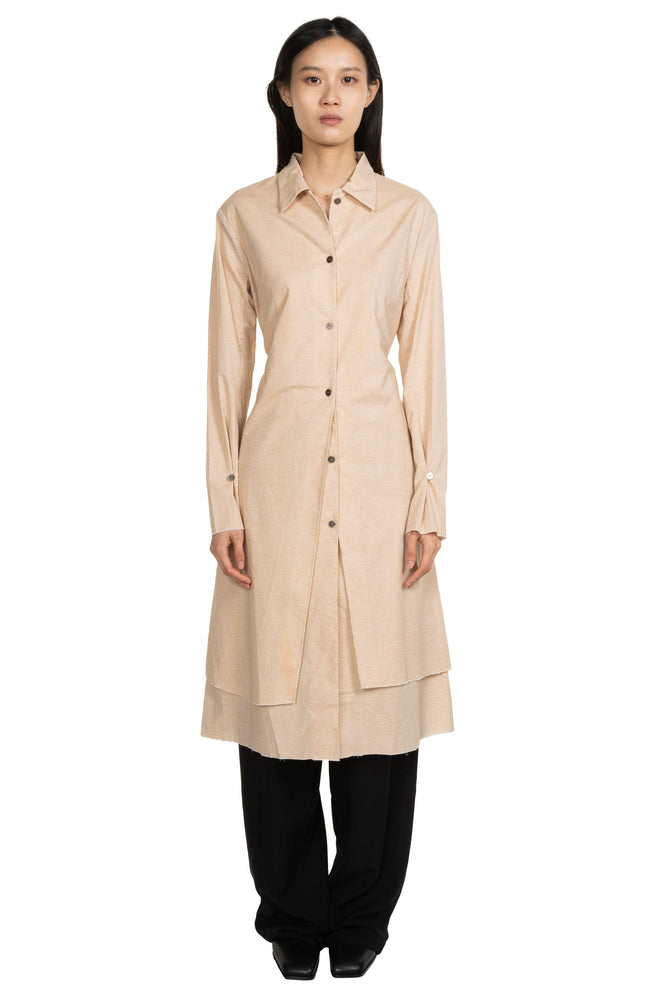FM Layered Shirt Natural Dyed Beige