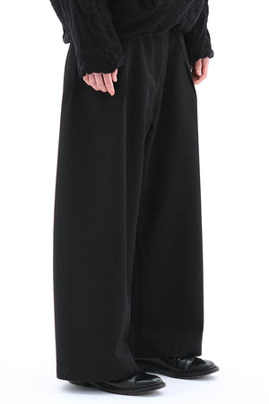 Four Pleat Pants Black