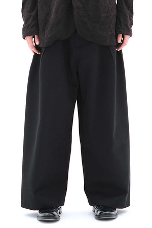 Four Pleat Pants Black