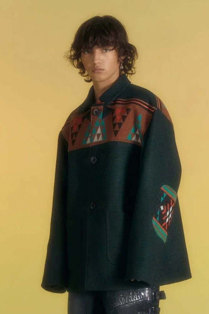 Frankt Knit Wool Half Coat