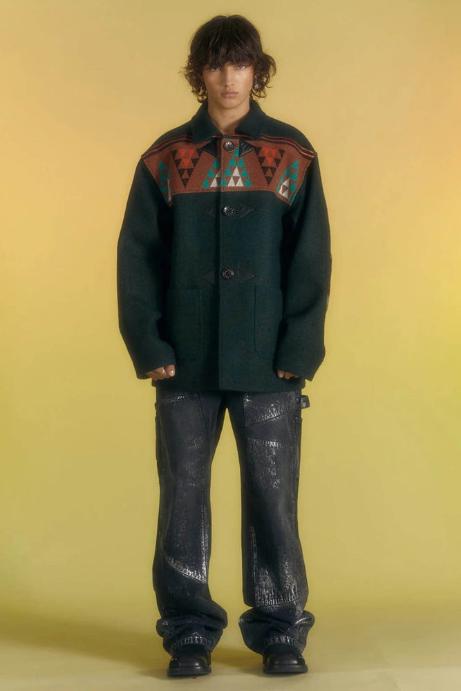 Frankt Knit Wool Half Coat