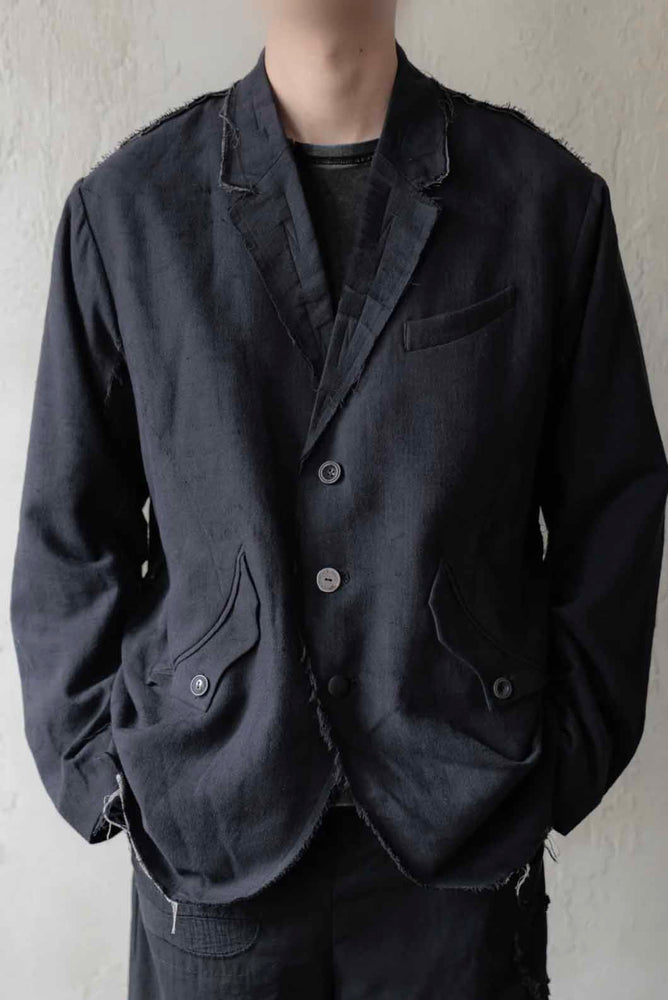 Frayed Blazer Black