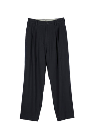 Front Pleat Trousers Black