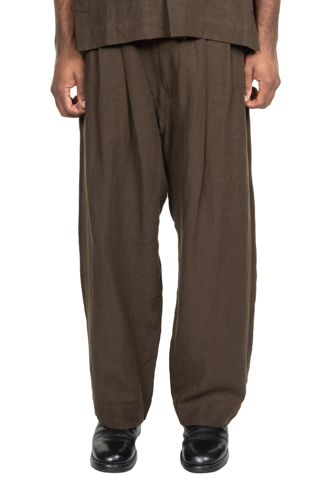 Front Pleats Wide Leg Trousers