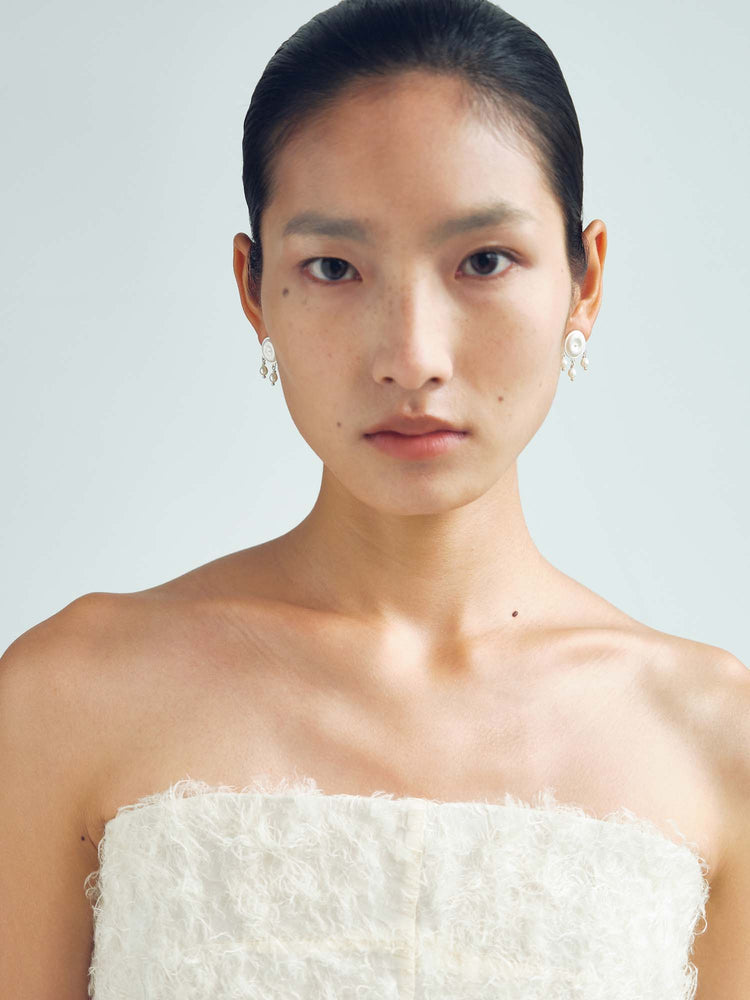 Full Moon Pendant Earring