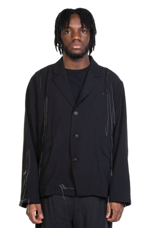 Gathered Blazer Black