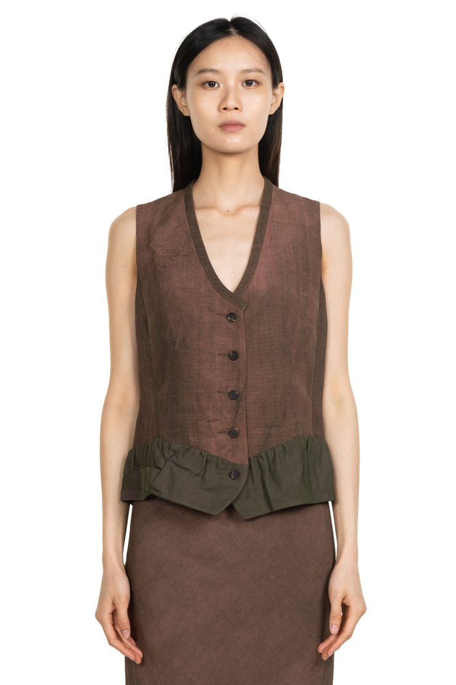 Gathered Hem Waistcoat