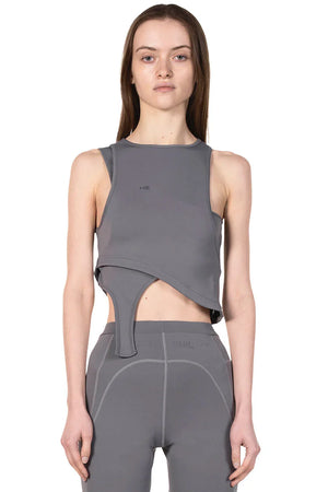 Heliot Emil Grey Layered Crop Top