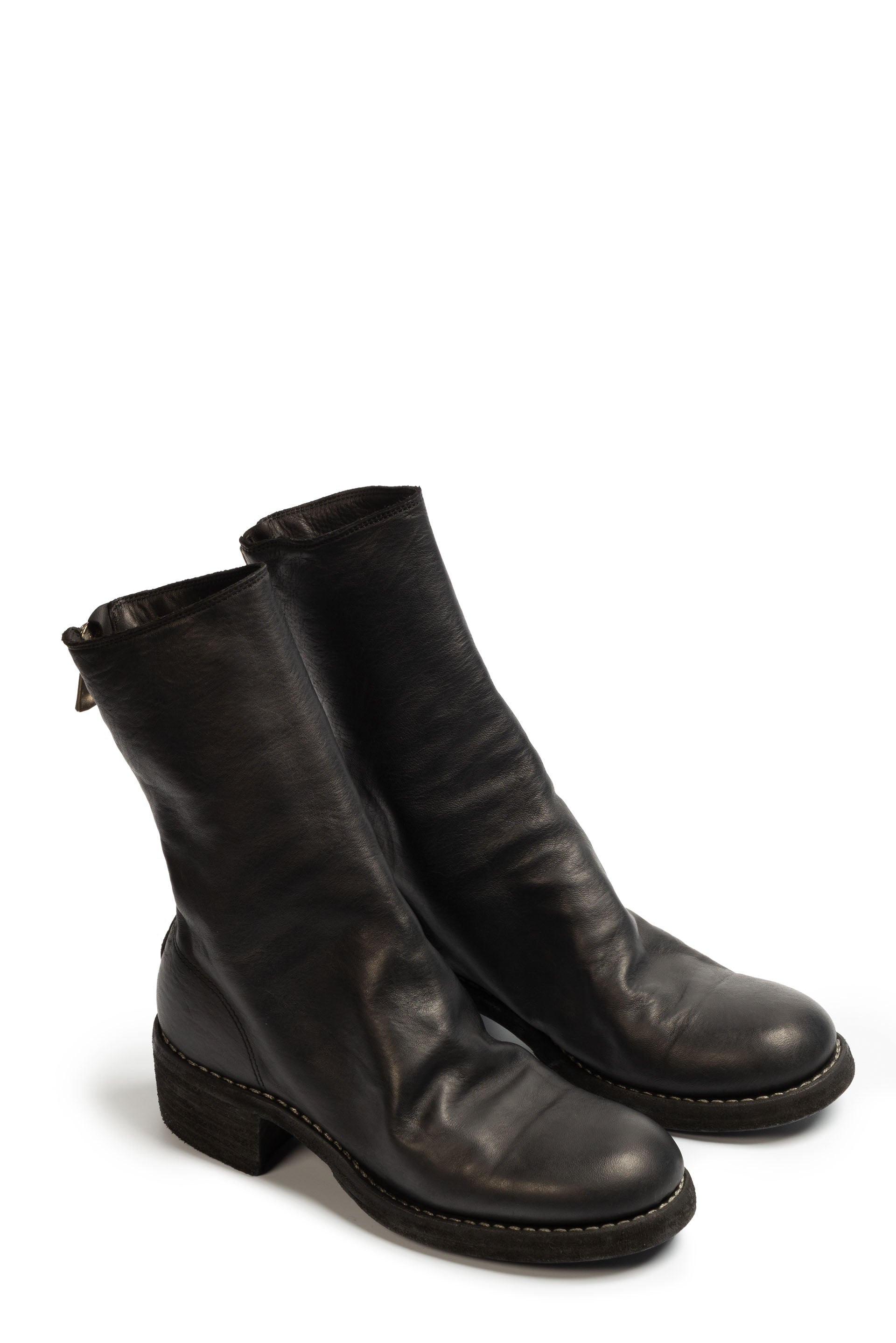 Guidi 788Z Black - Horse Leather Back Zip Boots | UJNG