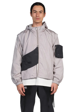 Heliot Emil Grey Panel Track Jacket 