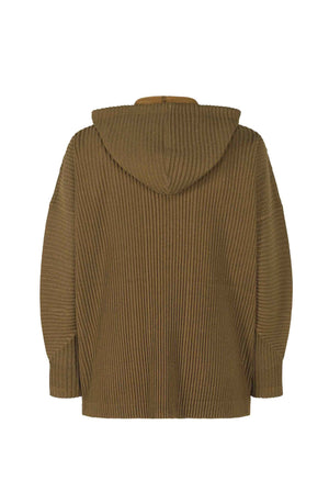 Heather Pleats Jacket Brown