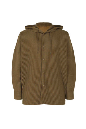 Heather Pleats Jacket Brown