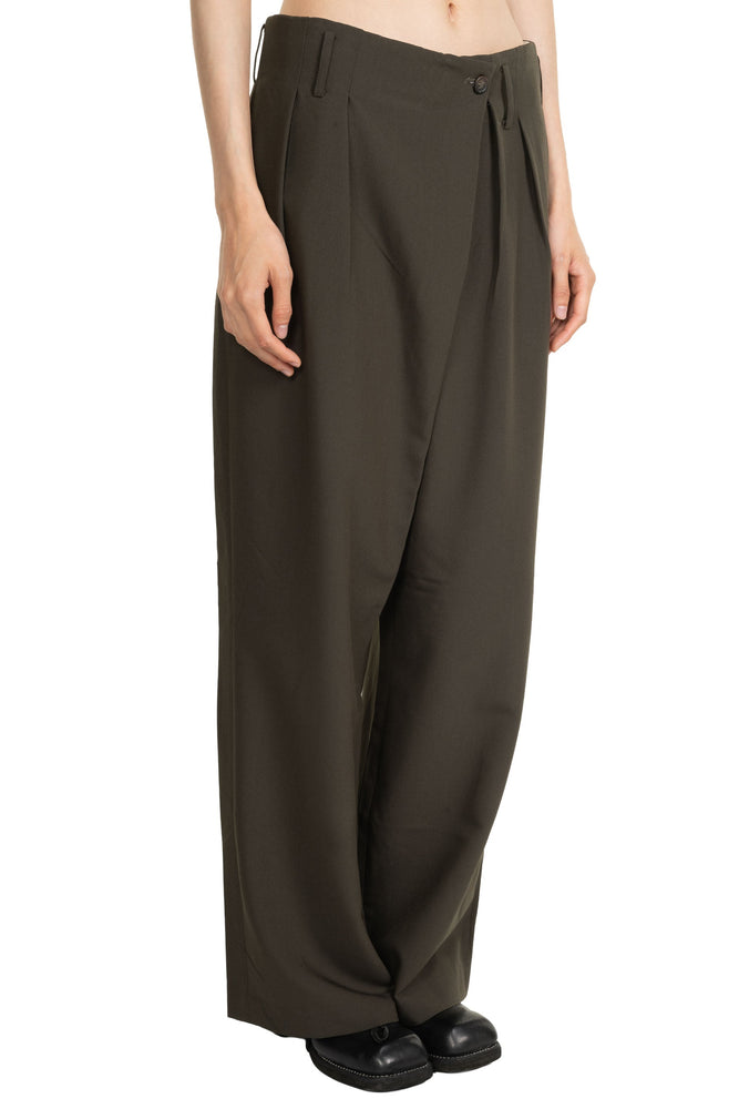 High Waist Trouser Black Olive
