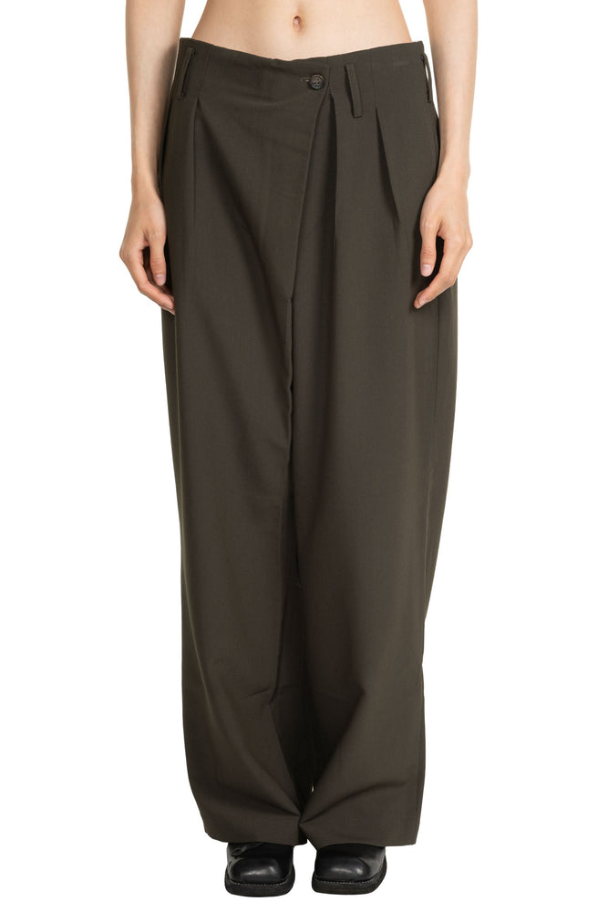 High Waist Trouser Black Olive
